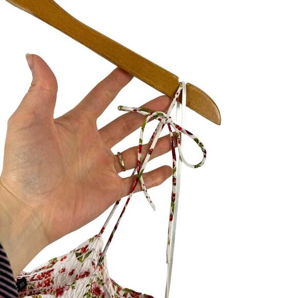 New Zara Patchwork Floral Print Playsuit Romper Size Medium - Picture 8 of 16